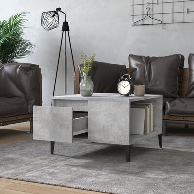 vidaXL Coffee Table Concrete Grey 55x55x36.5 cm Engineered Wood