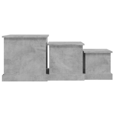 vidaXL Coffee Tables 3 pcs Concrete Grey Engineered Wood