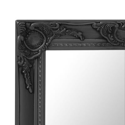 vidaXL Wall Mirror Baroque Style 60x60 cm Black