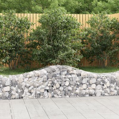 vidaXL Arched Gabion Baskets 13 pcs 200x50x40/60 cm Galvanised Iron