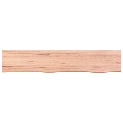 vidaXL Wall Shelf Light Brown 100x20x4 cm Treated Solid Wood Oak