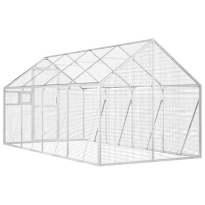 vidaXL Aviary Silver 1.79x4x1.85 m Aluminium