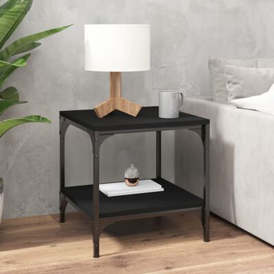 vidaXL Side Tables 2 pcs Black 40x40x40 cm Engineered Wood