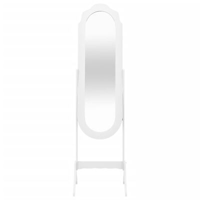 vidaXL Free Standing Mirror White 45.5x47.5x160 cm Engineered Wood