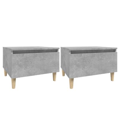 vidaXL Side Tables 2 pcs Concrete Grey 50x46x35 cm Engineered Wood