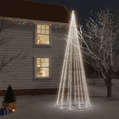 vidaXL Christmas Cone Tree Cold White 732 LEDs 160x500 cm