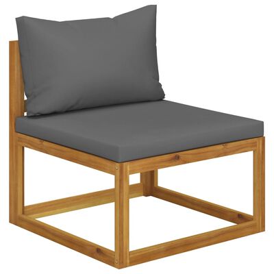 vidaXL 5 Piece Garden Lounge Set with Cushions Solid Acacia Wood