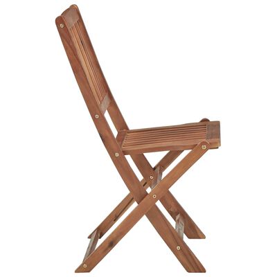 vidaXL Folding Garden Chairs 8 pcs with Cushions Solid Acacia Wood