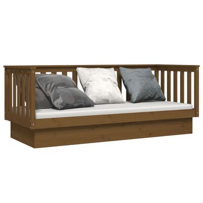 vidaXL Day Bed without Mattress Honey Brown 90x190 cm Single Solid Wood Pine