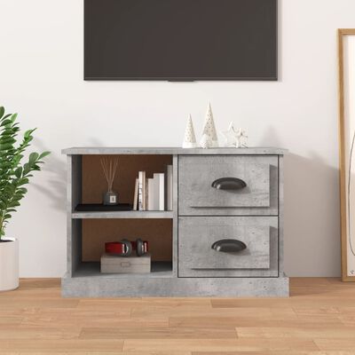 vidaXL TV Cabinet Concrete Grey 73x35.5x47.5 cm Engineered Wood