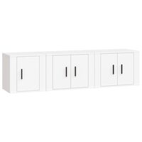 vidaXL 3 Piece TV Cabinet Set White Engineered Wood