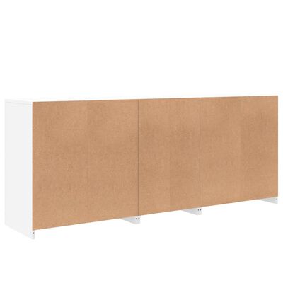 vidaXL Sideboard with LED Lights White 162x37x67 cm