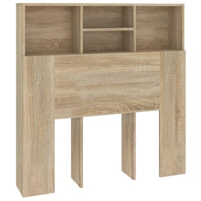 vidaXL Headboard Cabinet Sonoma Oak 100x19x103.5 cm