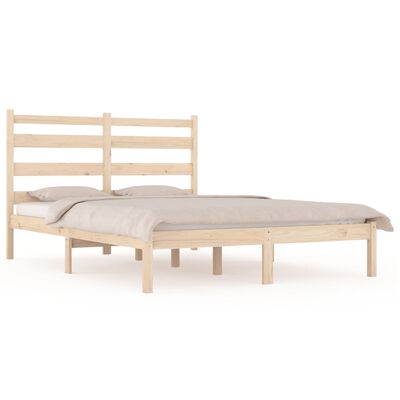 vidaXL Bed Frame Solid Wood Pine 150x200 cm King Size