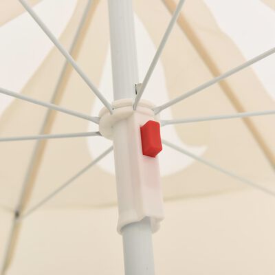 vidaXL Garden Parasol with Steel Pole Sand 180 cm