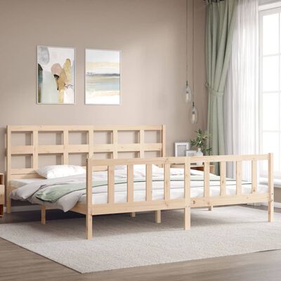 vidaXL Bed Frame without Mattress Super King Size Solid Wood Pine