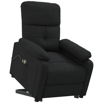 vidaXL Stand up Massage Chair Black Fabric