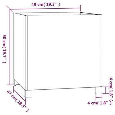 vidaXL Planter with Legs Rusty 49x47x50 cm Corten Steel