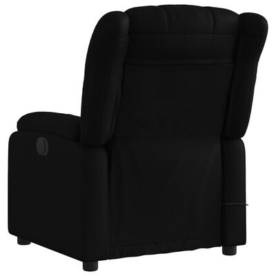 vidaXL Massage Recliner Chair Black Faux Leather