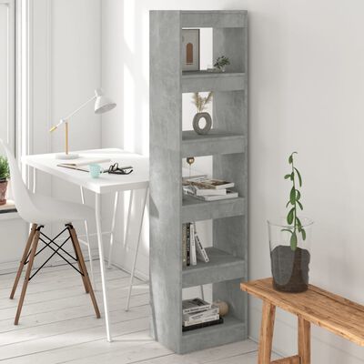 vidaXL Book Cabinet/Room Divider Concrete Grey 40x30x166 cm