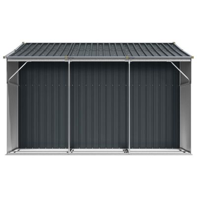 vidaXL Garden Shed Anthracite 277x279x179 cm Galvanised Steel