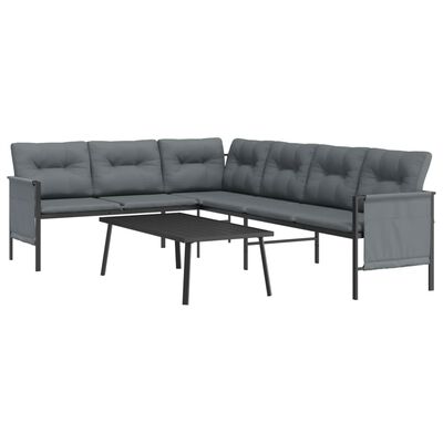 vidaXL 2 Piece Garden Lounge Set Anthracite Steel