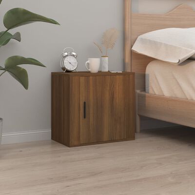 vidaXL Wall-mounted Bedside Cabinets 2 pcs Brown Oak 50x30x47 cm