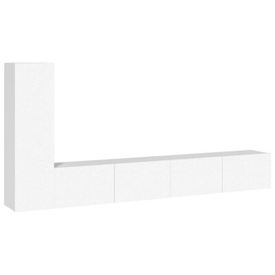 vidaXL 3 Piece TV Cabinet Set White Engineered Wood