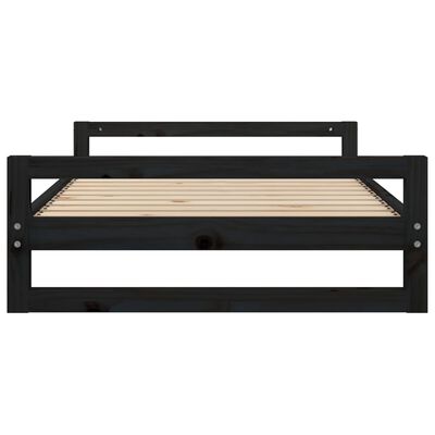 vidaXL Dog Bed Black 105.5x75.5x28 cm Solid Pine Wood