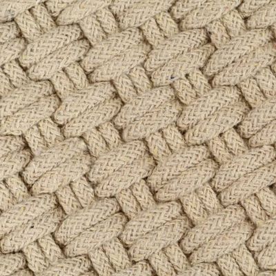 vidaXL Rug Rectangular Natural 80x160 cm Cotton