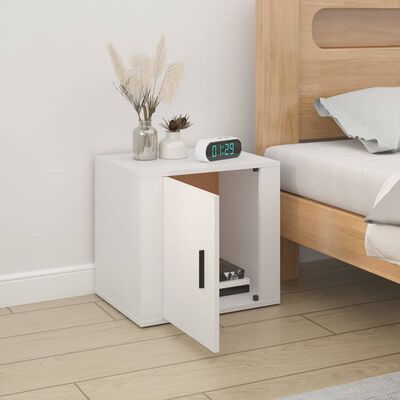 vidaXL Bedside Cabinet White 50x39x47 cm