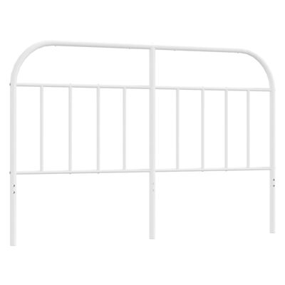 vidaXL Metal Headboard White 150 cm