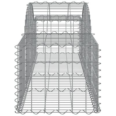 vidaXL Arched Gabion Baskets 12 pcs 200x50x40/60 cm Galvanised Iron