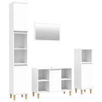 vidaXL 4 Piece Bathroom Furniture Set White Engineered Wood