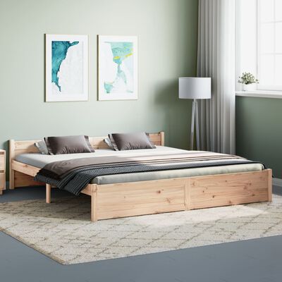 vidaXL Bed Frame without Mattress Solid Wood 180x200 cm Super King Size