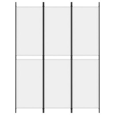 vidaXL 3-Panel Room Divider White 150x200 cm Fabric