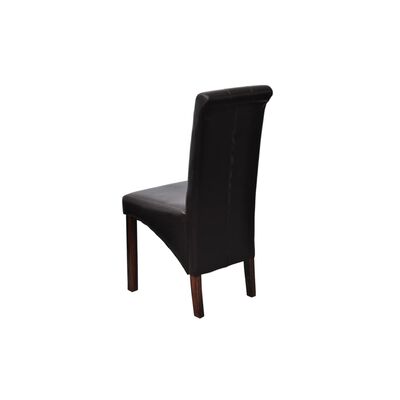 vidaXL Dining Chairs 4 pcs Black Faux Leather