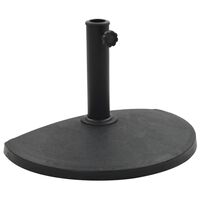 vidaXL Parasol Base Half Round Polyresin 9 kg Black