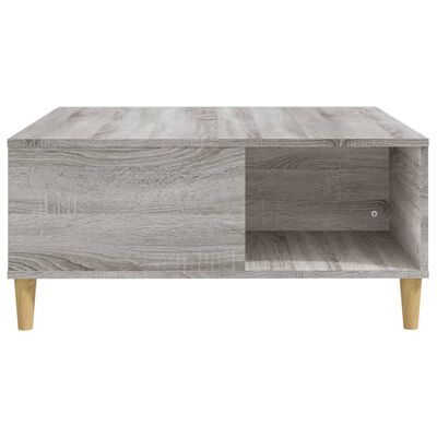 vidaXL Coffee Table Grey Sonoma 80x80x36.5 cm Engineered Wood