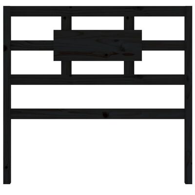 vidaXL Bed Headboard Black 95.5x4x100 cm Solid Wood Pine