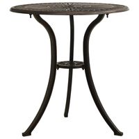 vidaXL Garden Table Bronze 62x62x65 cm Cast Aluminium