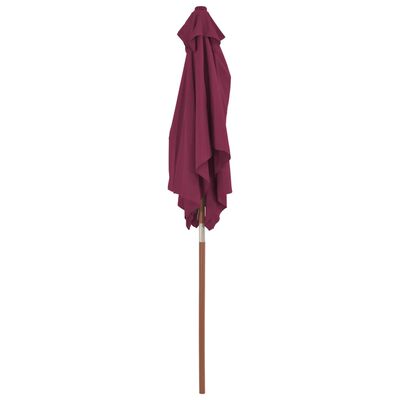 vidaXL Garden Parasol with Wooden Pole 150x200 cm Bordeaux Red