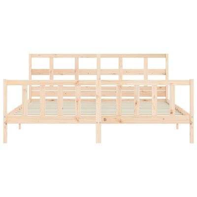 vidaXL Bed Frame without Mattress Super King Size Solid Wood Pine