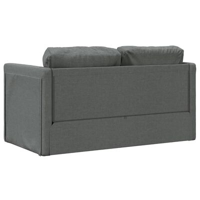 vidaXL Floor Sofa Bed 2-in-1 Dark Grey 112x174x55 cm Fabric