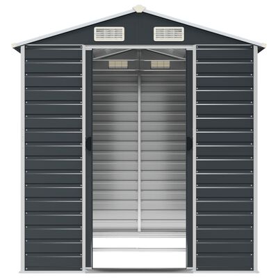 vidaXL Garden Shed Anthracite 191x215x198 cm Galvanised Steel