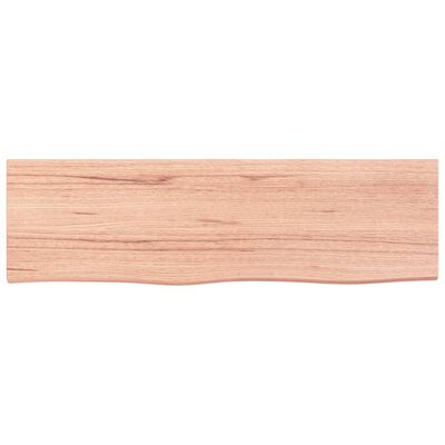 vidaXL Wall Shelf Light Brown 100x30x(2-6) cm Treated Solid Wood Oak
