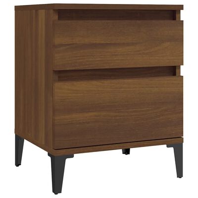 vidaXL Bedside Cabinets 2 pcs Brown Oak 40x35x50 cm