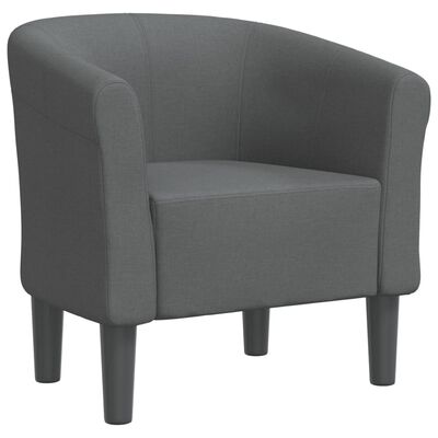 vidaXL Tub Chair Dark Grey Fabric