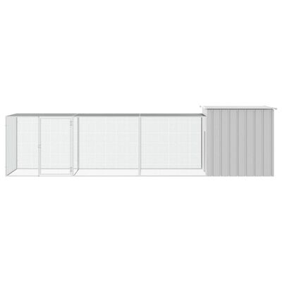 vidaXL Chicken Cage Grey 400x91x100 cm Galvanised Steel