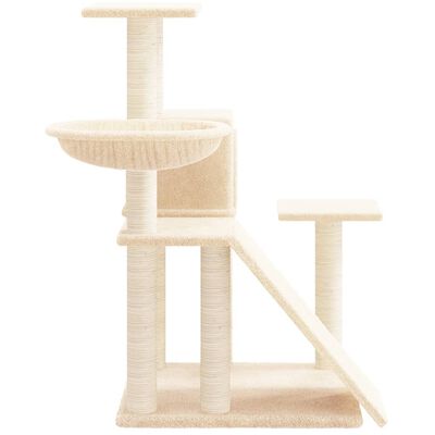 vidaXL Cat Tree with Sisal Scratching Posts Cream 82 cm